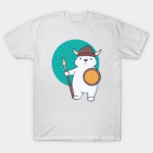 Adorable Kawaii Viking Polar Bear T-Shirt